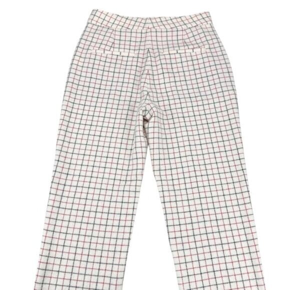 RAG & BONE Lambswool Poppy High Waisted Pant Trouser Pants Sz 0 Ivory Check - Picture 6 of 7